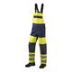 JAK Workwear 12-13103-029-080-82 Modell 13103 EN ISO 1149-5 Multinorm Latzhose, Gelb/Marine, EU 46/80 Größe, 82cm Schrittlänge