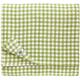 Linen & Cotton Gingham Tablecloth Estella - 100% Linen, White Green (139 x 220 cm) Rustic Country Style Checked Table Linen Cloth Cover Fabric for Home Cottage Restaurant Hotel Summer Spring Easter