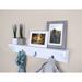 Ballucci Coat & Hat Wall Mounted Coat Rack Wood/Metal in White | 4.25 H x 24 W x 4 D in | Wayfair PCB00053