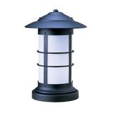 Arroyo Craftsman Newport Outdoor 1-Light Pier Mount Light in White/Black | 19.25 H x 13.75 W x 13.75 D in | Wayfair NC-14LWO-RB