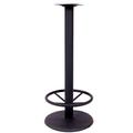 BFM Seating Stamped Steel 30" Round Table Base, Bar Height, Foot Rest Steel in Black/Gray | 40 H in | Wayfair STB-304RTFR