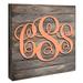 Millwood Pines 3-Letter Script Monogram on Wooden Block Wall Décor in Brown | 12 H x 9 W in | Wayfair 92CF65CD476D45F0B2867C6376265E7A