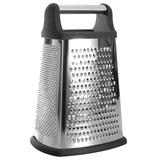 BergHOFF Essentials 4-Sided Grater w/ Handle Stainless Steel in Black/Gray | 4.8 H x 6.24 W in | Wayfair 1100192