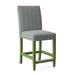 Braxton Culler Manhattan 24" Counter Stool Wood/Upholstered in Green/Blue | 41 H x 18 W x 24 D in | Wayfair 713-012/0252-54/KIWI