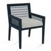 Braxton Culler Pine Isle Arm Chair Upholstered/Wicker/Rattan/Fabric in Blue/White | 36 H x 23 W x 24 D in | Wayfair 1023-029/0851-93/BLUEBERRY