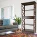 Darby Home Co Trost 75" H x 35.5" W Solid Wood Etagere Bookcase Wood in Brown | 75 H x 35.5 W x 14 D in | Wayfair 1C86AF1B40D444F29D444CD8809BBC88