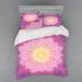 East Urban Home Mandala Duvet Cover Set Microfiber in Pink/Yellow | Queen Duvet Cover + 3 Additional Pieces | Wayfair