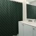 East Urban Home Katelyn Elizabeth Geometric Ombre Stripe Single Shower Curtain Polyester in Green | 74 H x 71 W in | Wayfair