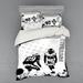 East Urban Home Sports Duvet Cover Set Microfiber in Black | Queen Duvet Cover + 3 Additional Pieces | Wayfair 0C204F396DEE478A8633D8139FB961C3