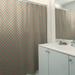 East Urban Home Katelyn Elizabeth Geometric Ombre Stripe Single Shower Curtain Polyester in Pink/Gray/Green, Size 74.0 H x 71.0 W in | Wayfair