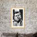 East Urban Home John F Kennedy JFK Portrait - Picture Frame Fine Art Paper Print in Black/Gray/White | 16 W in | Wayfair