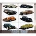 East Urban Home Vintage Set of Rare Fifties Vintage Cars w/ Closed Roof Tops Original Timeless Automobile Graphic Work In Multi by Graphic Print | Wayfair