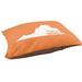 East Urban Home Sweet Norfolk Indoor Dog Pillow Polyester in Orange | 6 H x 28 W x 18 D in | Wayfair 6281E4EA3F8841BEA6250B21DC794B44