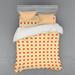 East Urban Home Orange/Cream Microfiber Modern & Contemporary Duvet Cover Set Microfiber in White | Queen Duvet Cover + 3 Additional Pieces | Wayfair