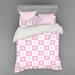 East Urban Home Baby Pink/Hot Pink Modern & Contemporary Duvet Cover Set in Pink/Yellow | Queen Duvet Cover + 3 Additional Pieces | Wayfair