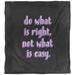East Urban Home Quotes Do What Is Right Single Reversible Duvet Cover Microfiber in Indigo | King Duvet Cover | Wayfair