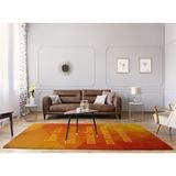 Orange 96 x 0.4 in Area Rug - East Urban Home Faux Gemstone Love Is A Choice Quote Poly Chenille Rug | 96 W x 0.4 D in | Wayfair