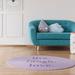 Indigo 60 x 0.4 in Area Rug - East Urban Home Handwritten Live Laugh Love Quote Poly Chenille Rug | 60 W x 0.4 D in | Wayfair