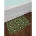 East Urban Home Repetitive of Exotic Bird & Monstera Leaves Bath Rug Polyester in Brown/Green | Wayfair 76072D3172E74E679D7B01499EF817E2