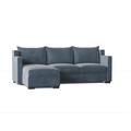 Black/Brown Sectional - My Chic Nest Parker 96" Wide Left Hand Facing Modular Sofa & Chaise Polyester | 34 H x 96 W x 68 D in | Wayfair