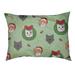 East Urban Home Christmas Cats Pattern Outdoor Designer Pillow Metal in Green/Brown | 7 H x 40 W x 30 D in | Wayfair