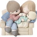 Precious Moments A Baby Makes Love Stronger Couple w/ Baby Figurine Porcelain/Ceramic in Brown | 4.72 H x 3.94 W x 4.52 D in | Wayfair 192019