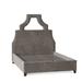 My Chic Nest Natalie Upholstered Platform Bed Upholstered, Granite in Gray/White | 64 H x 58 W x 80 D in | Wayfair 534-103-1110-F