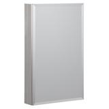 Hazelwood Home Recessed or Surface Mount Frameless Medicine Cabinet w/ 3 Adjustable Shelves, Glass in Gray | 30 H x 19 W x 4.63 D in | Wayfair