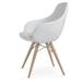 sohoConcept Gazel Arm Mw Dining Chair Faux Leather/Upholstered/Metal in White/Black | 33 H x 21 W x 22 D in | Wayfair GAZA-MW-BLK-002