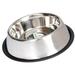 Iconic Pet Non-Skid Pet Bowl/Dish Metal/Stainless Steel (easy to clean) in Gray | 2.5 H x 10 W x 6.5 D in | Wayfair 51414