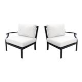 Madison Left and Right Hand Patio Chair w/ cushions in Black kathy ireland Homes & Gardens by TK Classics | 33 H x 60 W x 33.5 D in | Wayfair