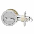 Kwikset Satin Nickel Metal Indoor Round BedBath Pocket Door Hardware in Gray | 2.47 H x 2.47 W x 0.47 D in | Wayfair 335 RDT 26D