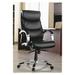 Lorell Executive Bonded Leather High-Back Chair Upholstered in Black/Gray | 46.5 H x 24.41 W x 28.74 D in | Wayfair 60620