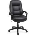 Lorell Executive Chair Upholstered, Leather in Black/Brown | 43 H x 26.5 W x 28.5 D in | Wayfair 63286