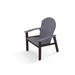 Highland Dunes Augusto Dining Height Metal Adirondack Chair in Gray/Black | 38 H x 28 W x 28 D in | Wayfair E4466179862E40208F9DF823F03B2654