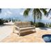 Panama Jack Outdoor Mykonos Patio Sofa w/ Cushions Metal/Rust - Resistant Metal in White | 31.5 H x 74 W x 35 D in | Wayfair PJO-2401-WHT-S/SU-740
