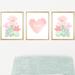 Outside In Art Studio Contemporary Flowers w/ Name for Girls Room, Paper Prints Paper in Pink | 14 H x 11 W x 0.06 D in | Wayfair