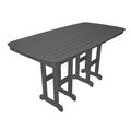 POLYWOOD® Traditional Garden 3 Piece Outdoor Dining Set Plastic in Gray/Brown | 29 H x 71.5 W x 37 D in | Wayfair