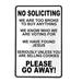 Treasure Gurus Funny No Soliciting Go Away Front Door Sign Metal in Black | 12 H x 8 W x 0.1 D in | Wayfair SN-TN3NOSOLICITING