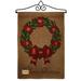 Breeze Decor Winter Christmas Impressions 2-Sided Burlap 19 x 13 in. Garden Flag in Brown | 18.5 H x 13 W x 1 D in | Wayfair