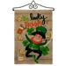 Breeze Decor The Lucky Irish 2-Sided Polyester 19 x 13 in. Garden Flag in Brown/Green | 18.5 H x 13 W x 1 D in | Wayfair