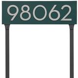 Montague Metal Products Inc. Floating 1-Line Lawn Address Sign Metal in Green | 6 H x 19.75 W x 1 D in | Wayfair HMP-045-L-HG-BA
