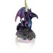 The Holiday Aisle® Midnight Talisman Dragon Perching on Glass Ball Hanging Figurine Ornament Plastic in Blue | 5.25 H x 2.25 W x 2.5 D in | Wayfair