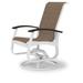 Red Barrel Studio® Hinch Swivel Patio Dining Chair Sling in White | 39 H x 27.5 W x 28.5 D in | Wayfair 92D1CE157C8D481D89DE4583B09B738D