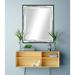 Williston Forge Caseyville Modern & Contemporary Distressed Wall Mirror Wood in Green | 25.5 H x 21.5 W x 0.75 D in | Wayfair