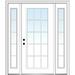 Verona Home Design Internal Grilles Primed Steel Prehung Front Entry Doors Metal | 80 H x 64 W x 1.75 D in | Wayfair ZZ29253R