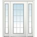 Verona Home Design Smooth External Grilles Primed Fiberglass Prehung Front Entry Doors Fiberglass | 80 H x 60 W x 1.75 D in | Wayfair ZZ29501L