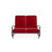 Red Barrel Studio® Hinch Glider Bench w/ Cushions in Red/Pink/Gray | 38 H x 49.5 W x 33 D in | Outdoor Furniture | Wayfair