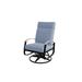 Red Barrel Studio® Hinch Swivel Patio Chair w/ Cushions in Black | 43 H x 27.25 W x 35.75 D in | Wayfair 14B8B6CA84324270AB0FCD7B13548870