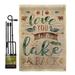 Breeze Decor Love You to the Lake Nature Outdoor Impressions Decorative 2-Sided 19 x 13 in. Flag Set in Brown | 18.5 H x 13 W x 1 D in | Wayfair